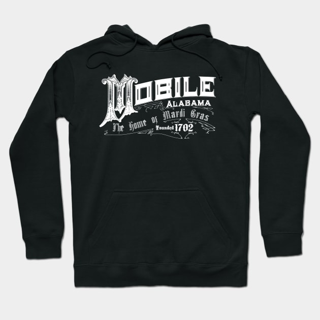 Vintage Mobile, AL Hoodie by DonDota